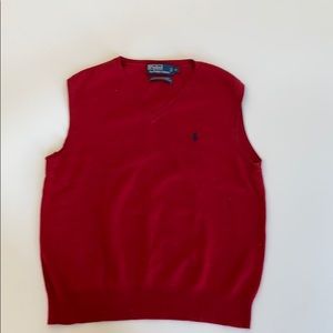Polo by Ralph Lauren Sweaters - Red Pima Cotton Sweater Vest Polo by Ralph Lauren Sweaters - Red Pima Cotton Sweater Vest